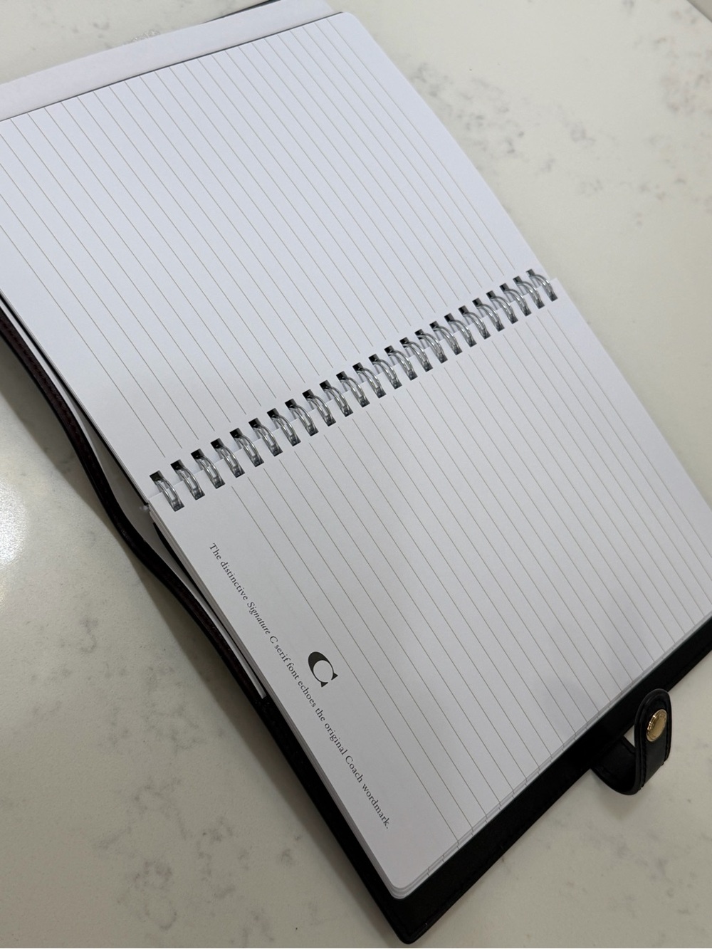 Coach Brown Leather Notebook with Embossed Logo - Picture 9 of 15